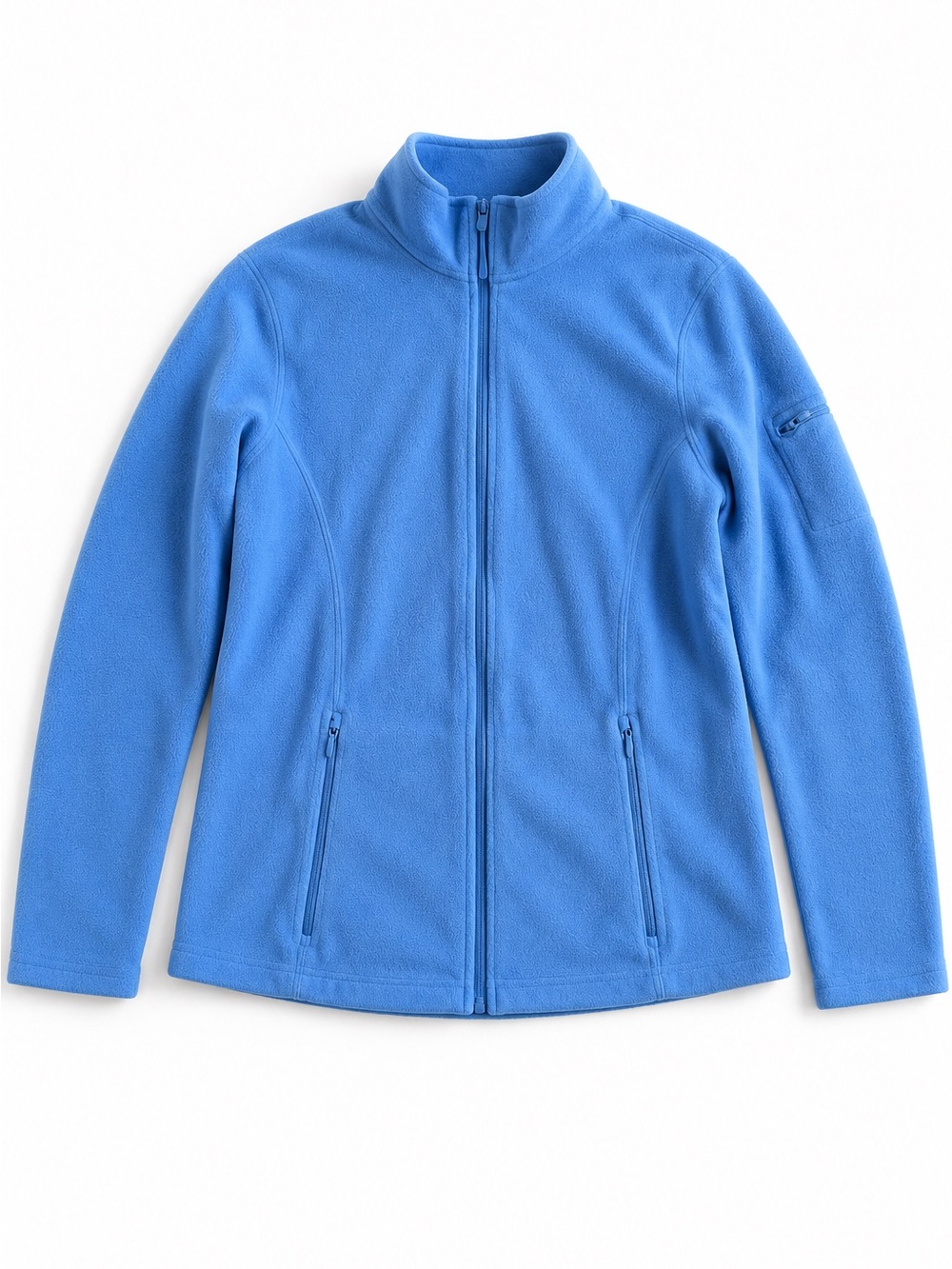 L.L. Bean Fleece Jacket Full Zip Lightweight Outdoor Layer Blue Size Large